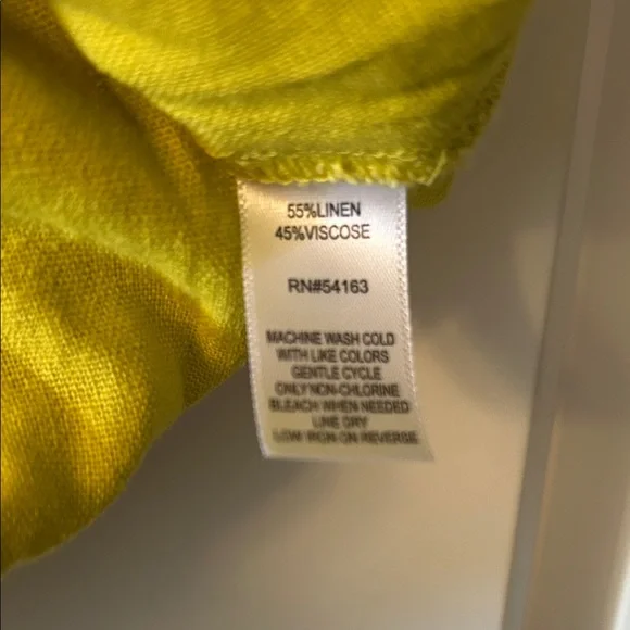 EUC Mark New York Jeans 3X Lime Green/Mustard Twist Blouse - Picture 3 of 4